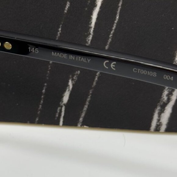 NEW CARTIER SUNGLASSES, ROUND BLACK GREEN EYEWEAR CARTIER CT0010S 004 - Picture 11 of 12